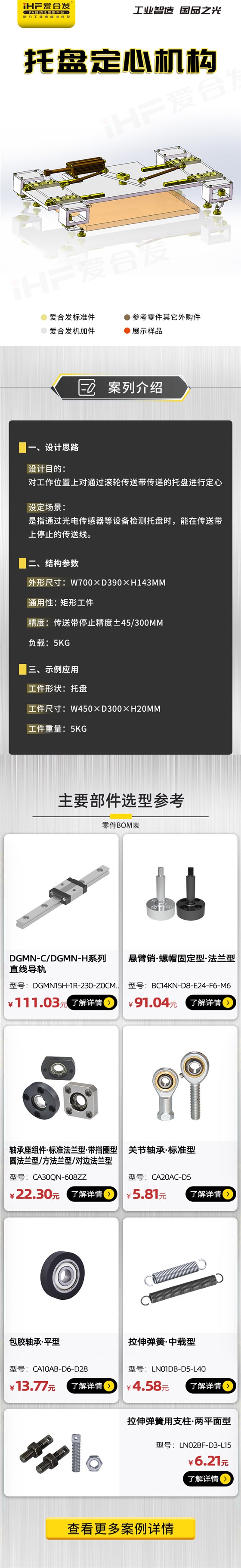 愛(ài)合發(fā)：案例介紹，托盤(pán)定心機(jī)構(gòu)！